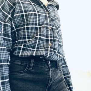 Cotton flannel black and grey